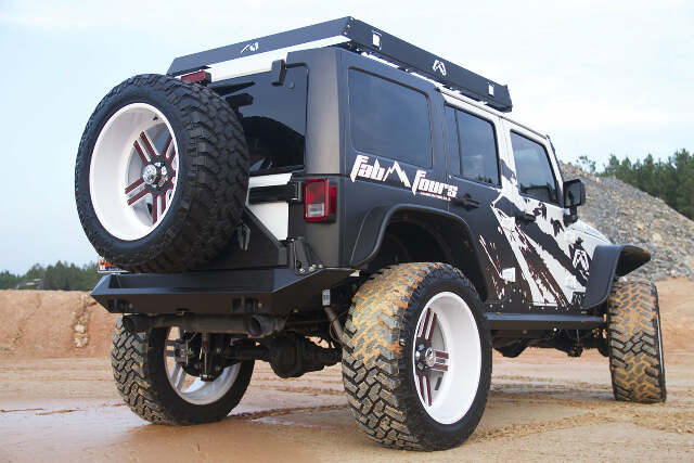 Fab Fours JK07-Y1251-1 Heavy Duty Rear Bumper Fits 07-18 Wrangler (JK)