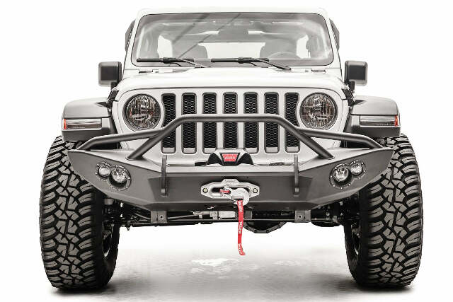 Fab Fours JL18-B4652-1 Lifestyle Winch Bumper Fits 18-22 Gladiator Wrangler (JL)