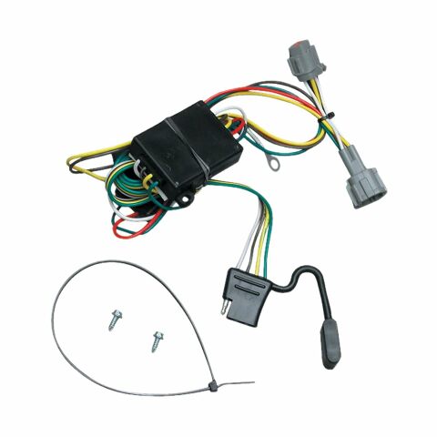 TEKONSHA T-One® T-Connector Harness, 4-Way Flat, Compatible with Select Mercury Villager : Nissan Frontier, Quest,Black