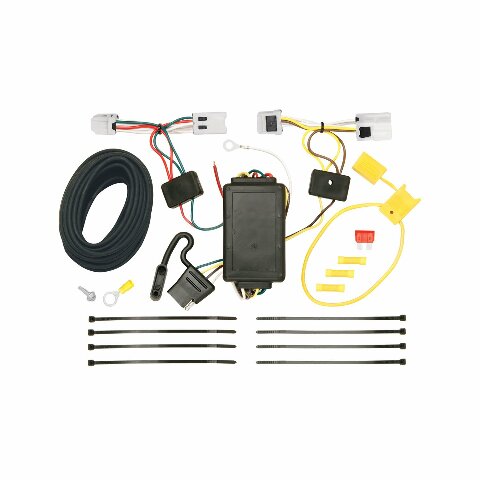 Tekonsha T-One® T-Connector Harness, 4-Way Flat, Compatible with Select Nissan Altima, Maxima, Sentra Black