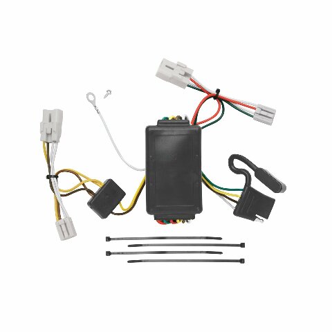 Tekonsha T-One® T-Connector Harness, 4-Way Flat, Compatible with Select Hyundai Elantra, Santa Fe Black