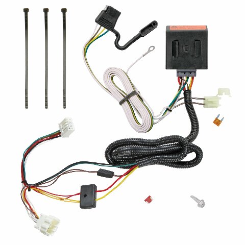 Tekonsha T-One® T-Connector Harness, 4-Way Flat, Compatible with Select Honda CR-V, Black