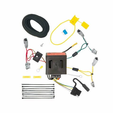 Tekonsha T-One® T-Connector Harness, 4-Way Flat, Compatible with Select Mazda CX-5,Black