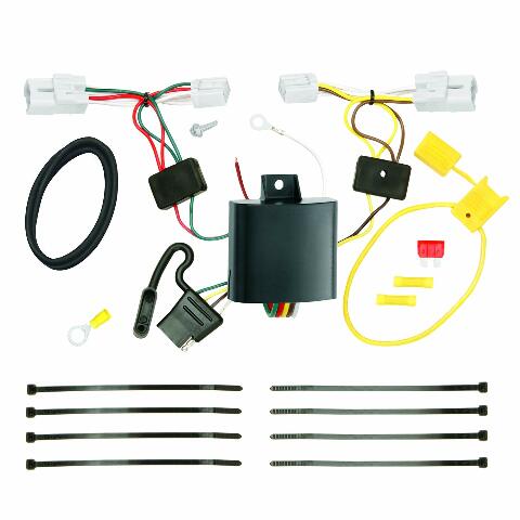 Tekonsha T-One® T-Connector Harness, 4-Way Flat, Compatible with Select Toyota Prius V, Black