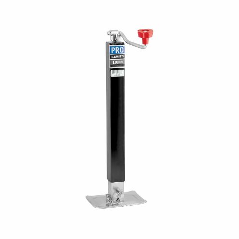 Reese 1400800383 Square Trailer Jack, No Mount, 8,000 lbs. Support Capacity, Topwind, Weld-On, 15 Inch Travel