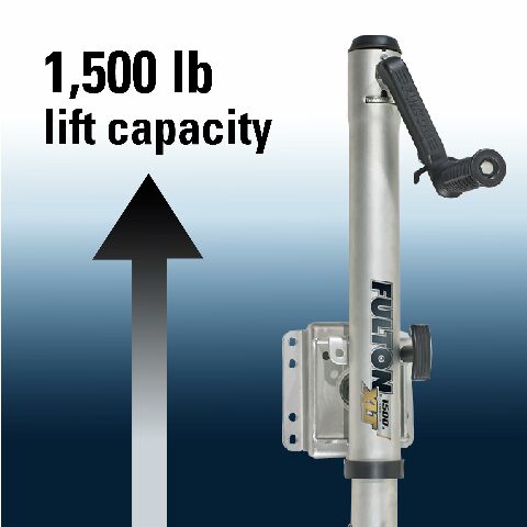 Fulton (141133) XLT Sharkskin Finish Bolt-On Swing-Away Jack - 1500 lb. Weight Capacity