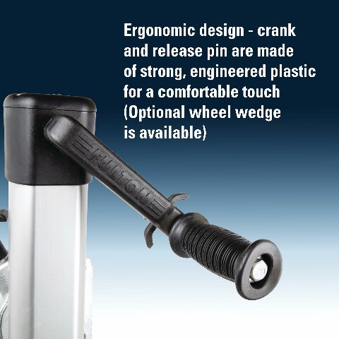 Fulton 1413040134 F2 Wide Track Trailer Tongue Jack, 1,600 lbs., silver