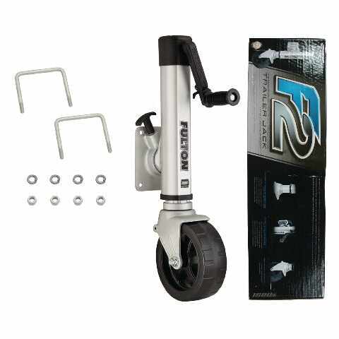 Fulton 1413040134 F2 Wide Track Trailer Tongue Jack, 1,600 lbs., silver