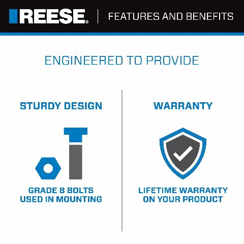 Reese 30180 Elite Series Fifth Wheel Hitch Mounting System Rail Kit, Compatible with Ford F-250 Super Duty, F-350 Super Duty and F-450 Super Duty 2017-2022