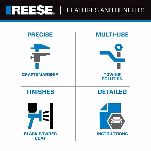 REESE 49911 Integrated Sway Control Weight Distribution Kit, 6,000 lbs. Capacity, Shank Included