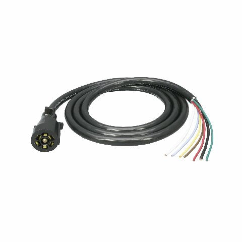 Bargman 7-Way Molded Trailer End Connector Kit with 8-Feet Cable - 50-67-003