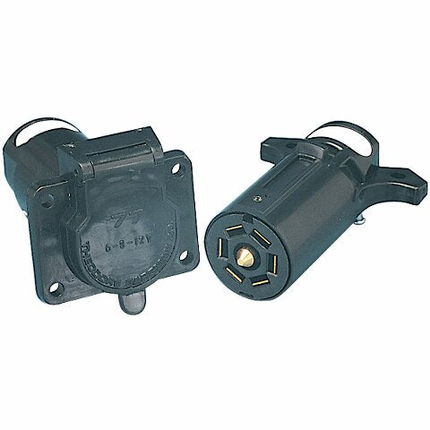 Bargman 50-77-001 7-Way Thermo-Plastic Connector - Car End, Black,Gold