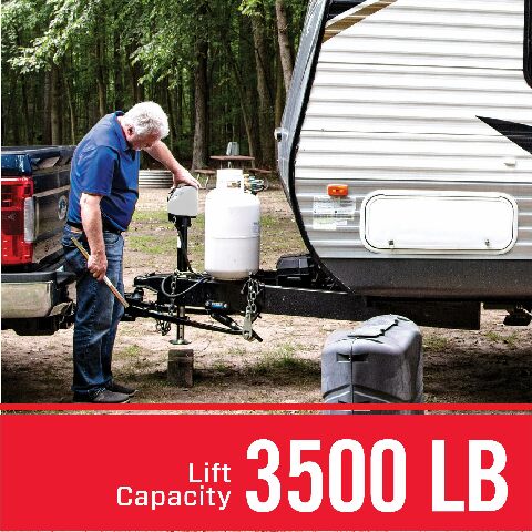 Bulldog 500188 White A-Frame Jack with Powered Drive, 3,500 lbs.