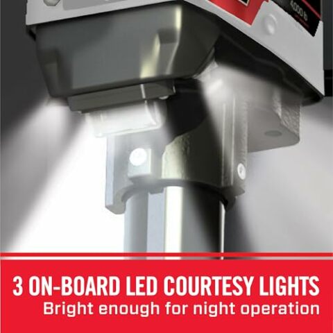 Bulldog Cases 500200 Powered Trailer Jack, A-Frame, 4,000 lbs. Lift Capacity, Bolt-On, 22 Inch Travel