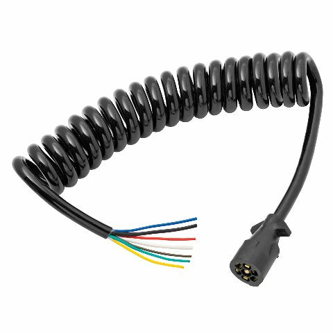 Bargman 54006-045 Connector (Coiled 7-Way Molded Trailer End - 10')