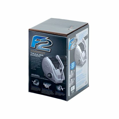 Fulton FW16000101 F2 Boat Trailer Winch with 20 Foot Winch Strap with Hook, 1,600 lbs. Capacity, Single-Speed Hand Crank Winch, Dual Gear Drum System