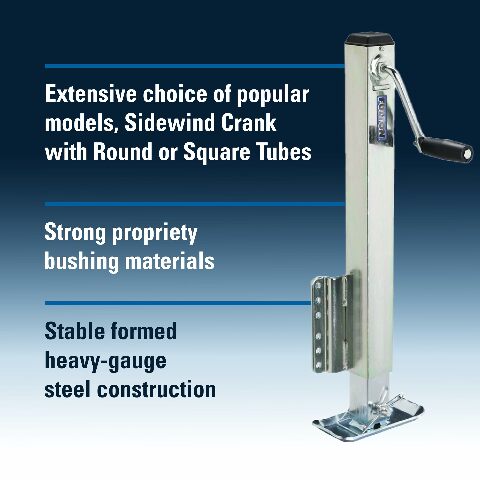 Fulton HD25000101 Bolt-On Trailer Tongue Jack with Drop Leg - 2500 lb. Weight Capacity