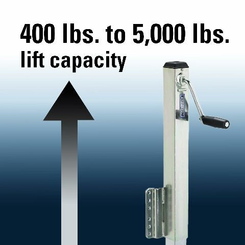 Fulton HD25000101 Bolt-On Trailer Tongue Jack with Drop Leg - 2500 lb. Weight Capacity