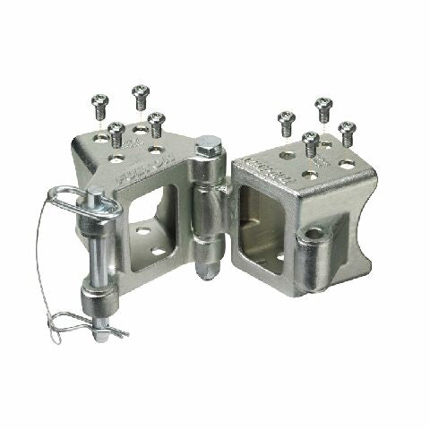 Fulton HDPB330101 Fold-Away Hinge Kit, Bolt On, 5,000 lbs. Capacity, 3 Inch x 3 Inch, Silver