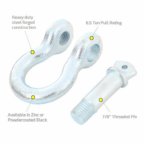 SmittyBilt D-RING 7/8IN PIN 6.5 TON - SB13048