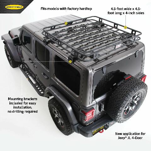 Smittybilt 45454JL Defender Roof Rack Fits 18-20 Wrangler (JL)