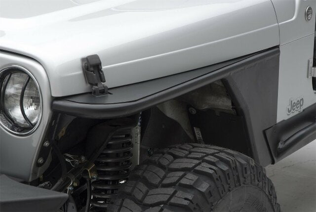 Smittybilt 76872 XRC Textured Black 1.5" Tube Front Fender with No Flare, Pair