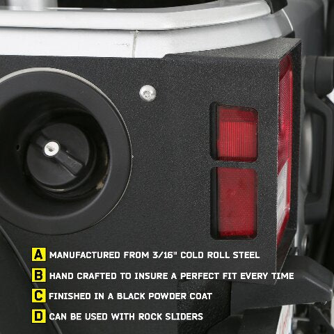 Smittybilt 76981 XRC Armor Black Textured Rear Flat Fender Skin