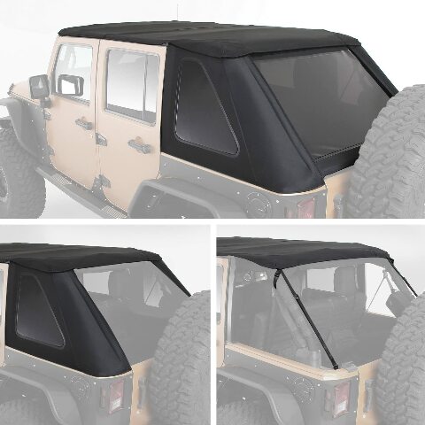 Smittybilt 9083135K Black Diamond Bowless Combo Top w/Tinted Windows 4 Door