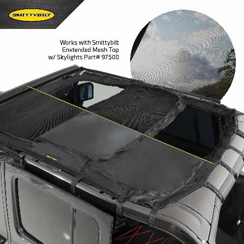 Smittybilt 97501 Cloak Extended Mesh Top Fits 18-20 Wrangler (JL)