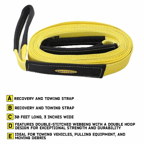 SmittyBilt TOW STRAP 3IN X 30FT - SBCC330