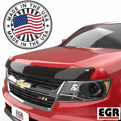 EGR SuperGuard 301391 - Smoked Acrylic Hood Guard - Compatible with Select Chevrolet Colorado Models 2015-2022