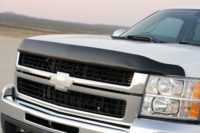 EGR SuperGuard 301505 - Matte Black Acrylic Hood Guard - Compatible with Select Chevrolet Silverado 1500 Series Trucks 2007-2013