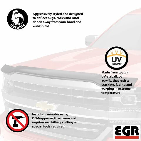 EGR 301571 SuperGuard Hood Protector, Dark Smoke