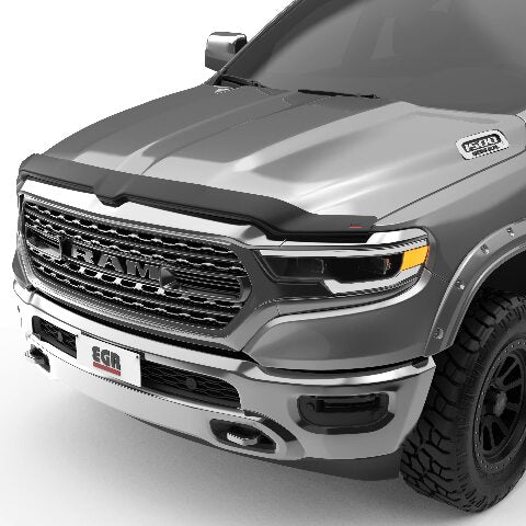EGR 302955 SuperGuard Hood Guard Bug Deflector Protector, Matte Black Finish, Compatible with Select Ram 1500 All Cabs Models