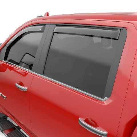 EGR 571651 in-channel window visors front and rear set dark smoke compatible with select Chevrolet Silverado and GMC Sierra models