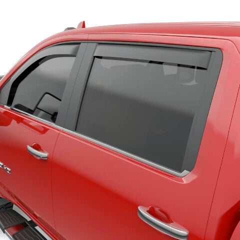 EGR 571655 In-channel Window Visors Front and Rear Set, Matte Black Finish, Compatible with Chevrolet, GMC Silverado HD, Sierra HD Crew Cab Models