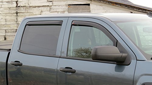 EGR 571775 Window Visors Full Set Truck Accessory with Smooth Matte Finish, Compatible Compatible with Select to Chevrolet Silverado Models 2018