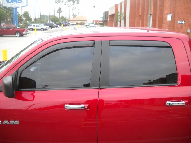 EGR 572755 in-Channel Window Visors Front and Rear Set, Matte Black Finish, Compatible with Select Dodge Models