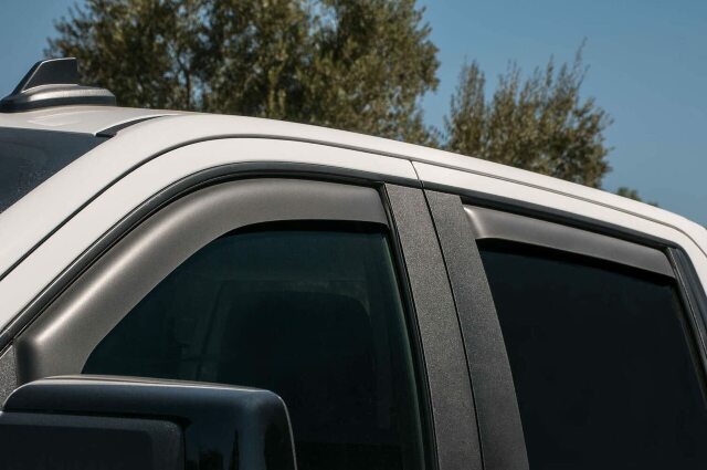 EGR 572951 In-channel Window Visors Front and Rear Set, Dark Smoke Finsh, Compatible with Ram 1500 Crew Cab Models