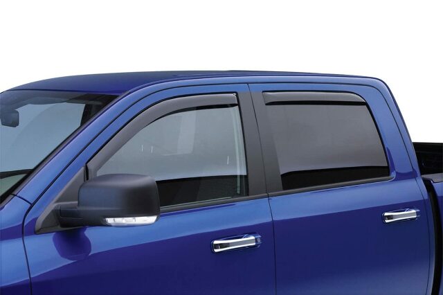 EGR 572951 In-channel Window Visors Front and Rear Set, Dark Smoke Finsh, Compatible with Ram 1500 Crew Cab Models