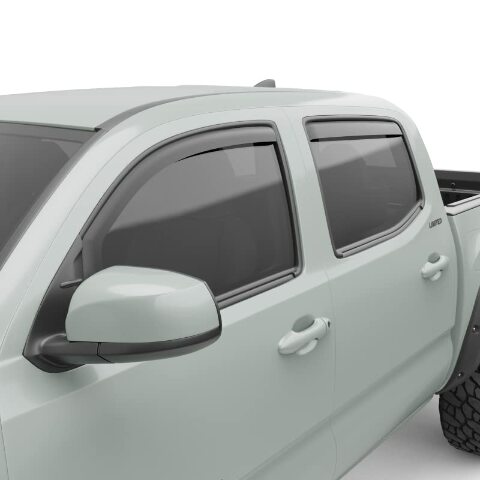EGR 575085 in-Channel Window Visors Front and Rear Set, Matte Black Finish, Compatible with Select Toyota Models
