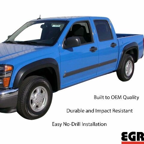 EGR 751194 Rugged Series Fender Flares - Extra Tire Coverage & Scratch Protection Compatible with Off-Road & Daily Driving - Compatible with 04-12 GM Colorado/Canyon Trucks