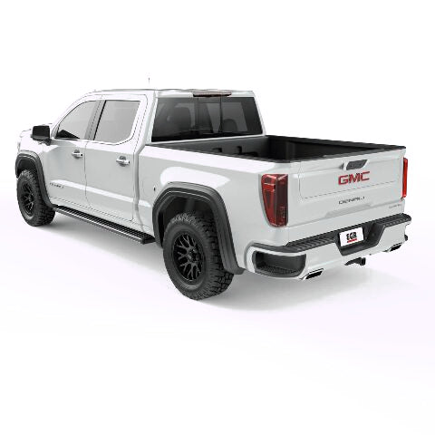 EGR 751794 rugged look fender flare set, matte black finish, compatible with select GMC Sierra models