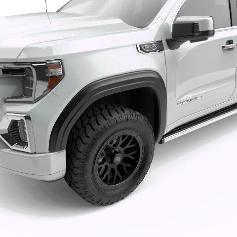EGR 751794 rugged look fender flare set, matte black finish, compatible with select GMC Sierra models
