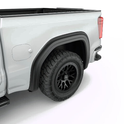 EGR 751794 rugged look fender flare set, matte black finish, compatible with select GMC Sierra models