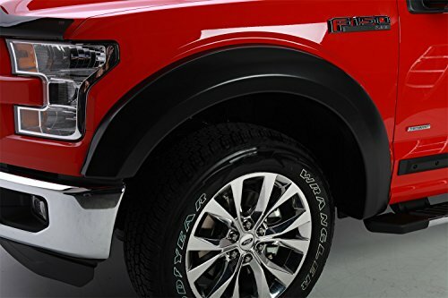 EGR 753574 rugged look fender flare full set, matte black finish, compatible with select Ford F-150 models