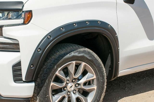 EGR 791694 bolt-on look fender flare full set, matte black finish, compatible with select Chevrolet Silverado models