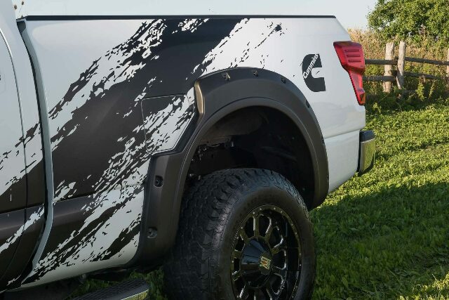 EGR 795084 bolt-on look fender flare full set, matte black finish, compatible with select Toyota Tacoma models