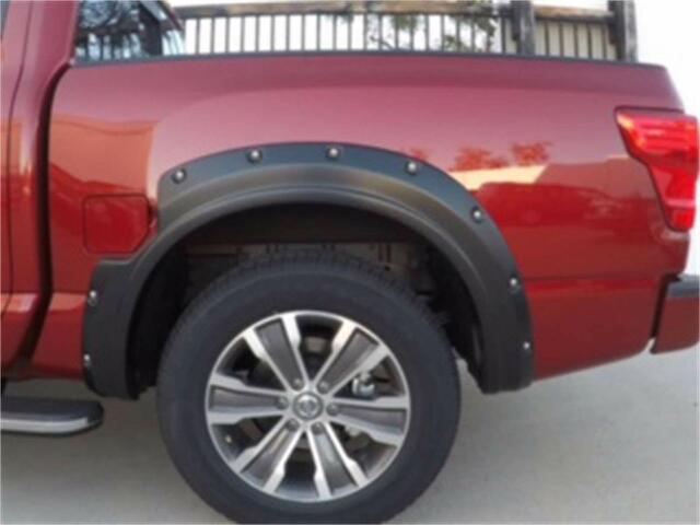 EGR 796005 bolt-on look fender flare full set, matte black finish, compatible with select Nissan Titan models