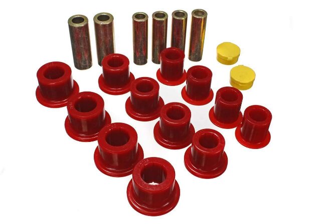 Energy Suspension 4.2148R Front Leaf Spring Bushing Set,silver
